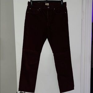 J. Crew Men's Deep Burgundy Corduroy Pants